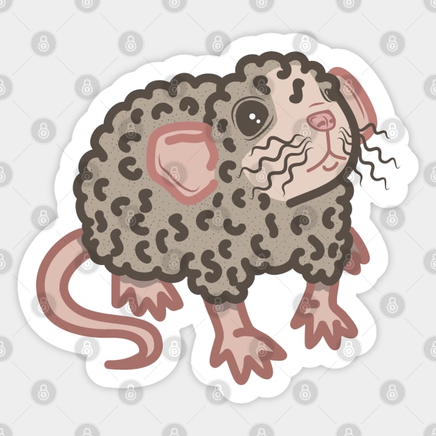 Kawaii Dumbo Curly Rat Sticker by InnerYou